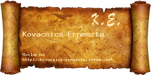 Kovacsics Erneszta névjegykártya